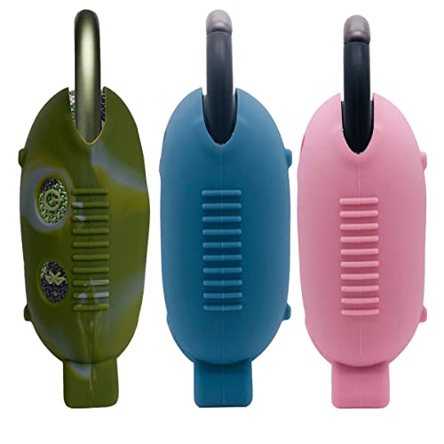 JCHPINE Silicone Cover and Carrying Case for JBL Clip 4 Bluetooth Speaker - color: Squad Green