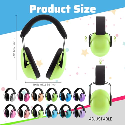12 Pcs Kids Ear Protection Noise Cancelling Headphones Ear Muffs Bulk 27db Adult Noise Reduction Hearing Earmuff(Universal Fit (kids & Adults),Macaron Style) - size: Universal Fit (kids & Adults), style: Macaron Style