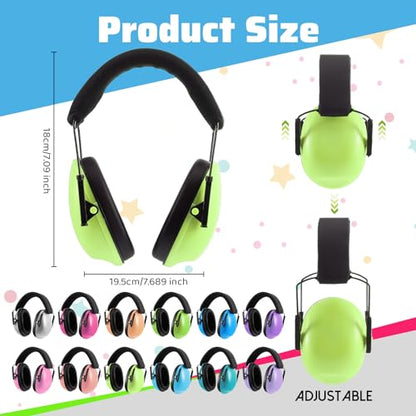 12 Pcs Kids Ear Protection Noise Cancelling Headphones Ear Muffs Bulk 27db Adult Noise Reduction Hearing Earmuff(Universal Fit (kids & Adults),Macaron Style) - size: Universal Fit (kids & Adults), style: Macaron Style