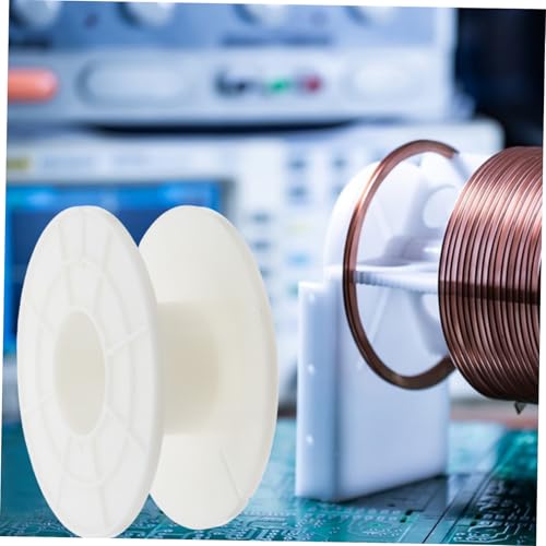 Portable Cable Reel 3Pcs Plastic round Cord Carrier for Audio Storage | White Finish, Drop Resistant Wear Resistant Build, Stable Performance, Light Weight Design, Replacement Part