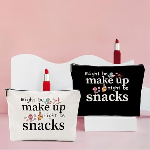 2 PCS Friend Gifts for Women Makeup Bag Snack Bag Funny Gifts Cosmetic Bags - color: Multicolor 0081