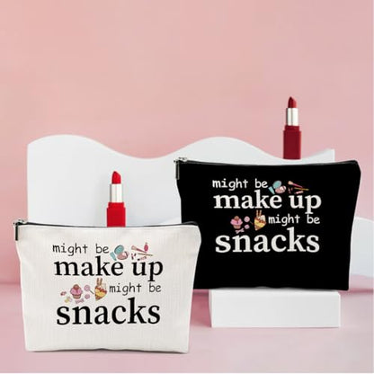 2 PCS Friend Gifts for Women Makeup Bag Snack Bag Funny Gifts Cosmetic Bags - color: Multicolor 0081