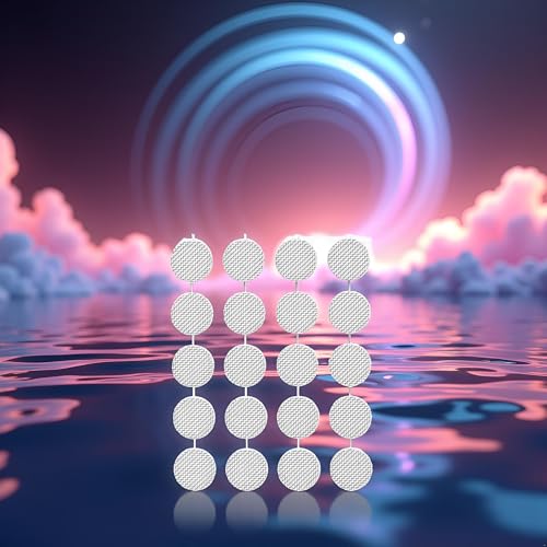 JJLFresheners 20Pcs/Set Silver Earbuds Filters Earphone Filter Mesh,Earbud and in-Ear Headphones Earphone Protective Filters Earphone Accessories Over-Ear Headphones (4mm)