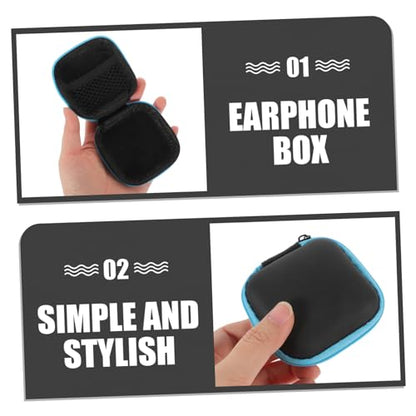 UKCOCO Portable Eva Earbuds Carrying Case with Zipper Durable Water Resistant Cord Organizer for Travel Essentials Compact Electronic Storage Bag for Earphones and Cables