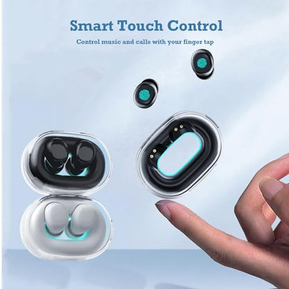 Xmenha Mini Invisible Small Bluetooth Earbuds Sleeping for Small Ears Low Profile Tiny Hidden Discreet Smallest Earbuds for Work Sleep Ear Buds Invisible Headphones Buds - color: Blue