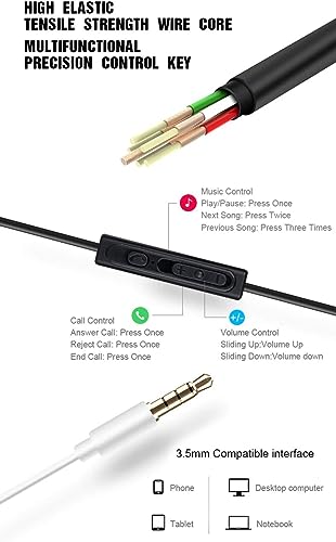 Sleep Earbuds in-Ear Headphones Wired,Soft Silicon Earplugs Noise Cancelling 3.5mm Sleeping Earphones Tangle Free with Mic for Side Sleeper,Insomnia,Air Travel, Relaxation,ASMR (Black 1)