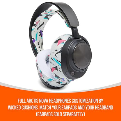 WC HeadbandZ Arctis Nova - Silicone Headband for Arctis Nova Headsets | Made by Wicked Cushions | Enhanced Flexibility, Comfort & Style, Matching Earpad Designs | 90's White - color: 90's White