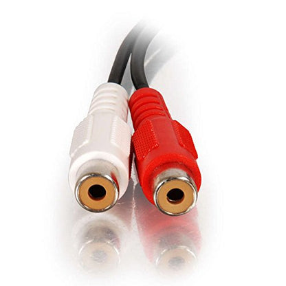 Legrand - C2G 3.5mm Male to RCA Female, Stereo Audio Extension Cable, Audio Y-Adapter Cable, 6 Foot Dual RCA to 3.5mm Adapter, 1 Count, C2G 40370