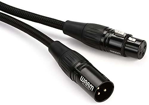 Warm Audio Premier Series XLR Female to XLR Male Microphone Cable - 25-foot, Black/Gold (Prem-XLR-25') - size: 25 foot