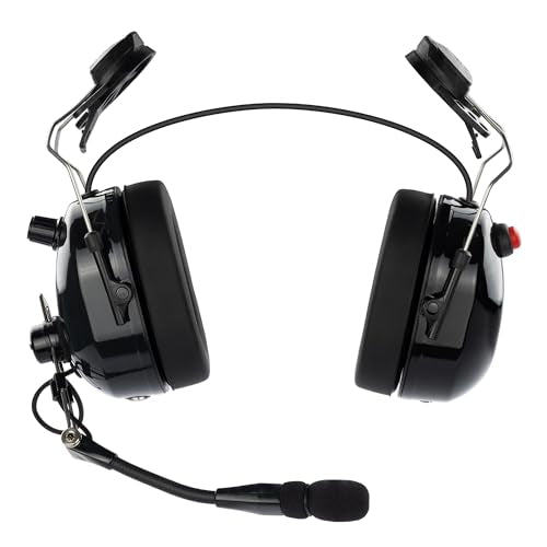 ArrowMax ASH1042-BK-K2 Dual Muff PNR Hard Hat Headset with PTT and Noise Cancelling MIC Compatible with BaoFeng BTECH UV-5R UV-5RA UV-5RE UV-5R3 Kenwood 2-PIN NX-1200 NX-1300 NX-P1200 NX-P1300 NX-3220
