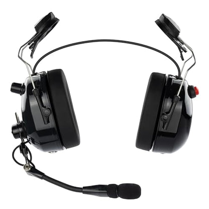 ArrowMax ASH1042-BK-K2 Dual Muff PNR Hard Hat Headset with PTT and Noise Cancelling MIC Compatible with BaoFeng BTECH UV-5R UV-5RA UV-5RE UV-5R3 Kenwood 2-PIN NX-1200 NX-1300 NX-P1200 NX-P1300 NX-3220
