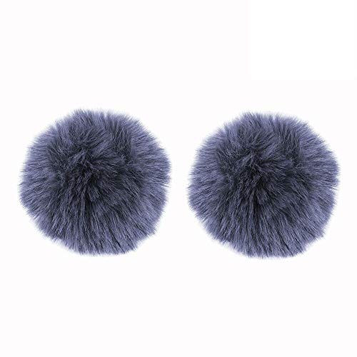 Lavalier Wind Muff 2 Pack Lapel Microphone Wind Muff 0.2/0.4 Inch Furry Lav Windscreen Windproof Wind Screen (0.2inch, Gray) - color: Gray, size: 0.2inch 2pcs