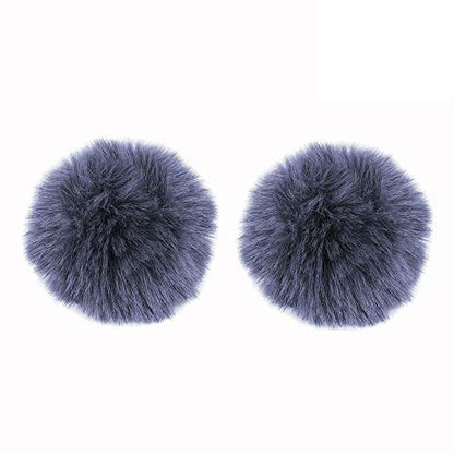 Lavalier Wind Muff 2 Pack Lapel Microphone Wind Muff 0.2/0.4 Inch Furry Lav Windscreen Windproof Wind Screen (0.2inch, Gray) - color: Gray, size: 0.2inch 2pcs