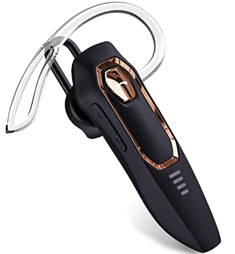 Micool Bluetooth Earpiece, Noise Canceling Trucker Headset, 30H Talking Time, 2 Microphones, Hands Free Bluetooth Earpiece for Cell Phones, Long Battery Life for Work