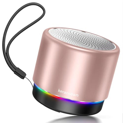 Portable Bluetooth Speaker, Mini Speakers, Wireless, RGB Ligths | 12H Battery Life, Metal Cover,TWS Pairing, Wireless Speaker with RGB Lights for Home/Travel/Outdoor/Car/Beach by Music Lovers - color: Pink