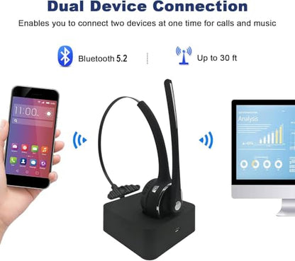 Trucker Bluetooth Headset with Noise Cancelling Mic