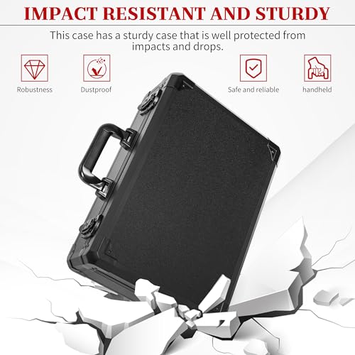 Protective Hard Case Shockproof Water-resistant with Customized DIY Foam Insert fit for Camera, Laptops, etc,13.5 X 11.6 X 6-Inch - size: Inner：12.8''X 11''X 5.6''
