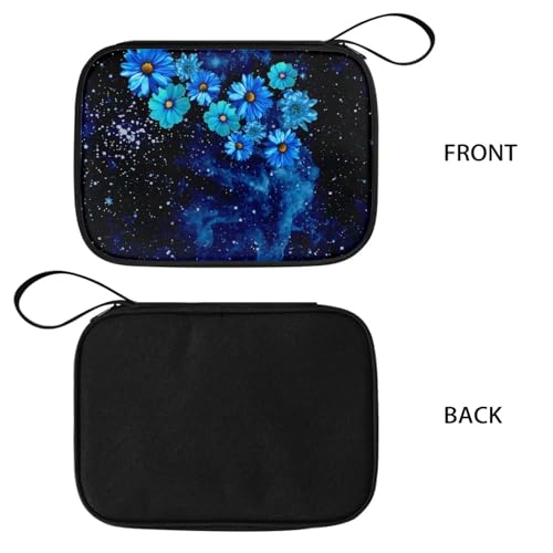 Watch Band Storage Bag Anti Dust Watch Band Carrying Case for Watch Band Accessories, Apple Watch Band, Watch Band Pin Easy to Carry, Blue Flower - color: Blue Flower