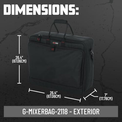 Gator Cases Padded Nylon Mixer/Gear Carry Bag with Removable Strap, 21" x 18.5" x 7" (G-MIXERBAG-2118) - size: 21"x 18.5"x 7", style: Medium Format