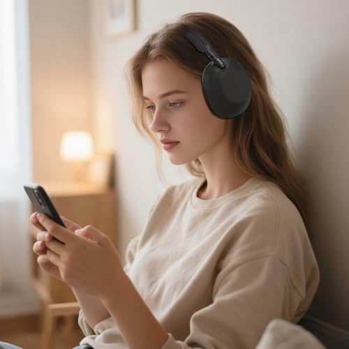 for Sony WH-1000XM6 Case Cover, 3 Sets Silicone Sweat Cover, KONXISA Eeadphones Protective Case for Sony WH-1000XM6 Earpad/Ear/Headband Covers Protector, Washable Sweatproof(Black) - color: Black