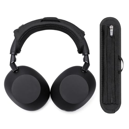 Headband Cushion Cover Compatible with Sony WH-1000XM6, WH-1000XM5, WH-1000XM4, WH-1000XM3,WH-1000XM2, MDR-1000X Headphones, 6mm Thick Cushion, No Wobble Zipper Slider, with Hanging Loop