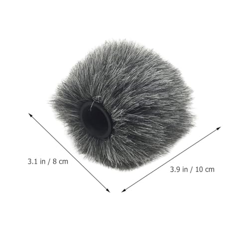 Yardwe Microphone Windscreen Muff Dense Plush Furry Cover for Camera Easy to Use Practical Design