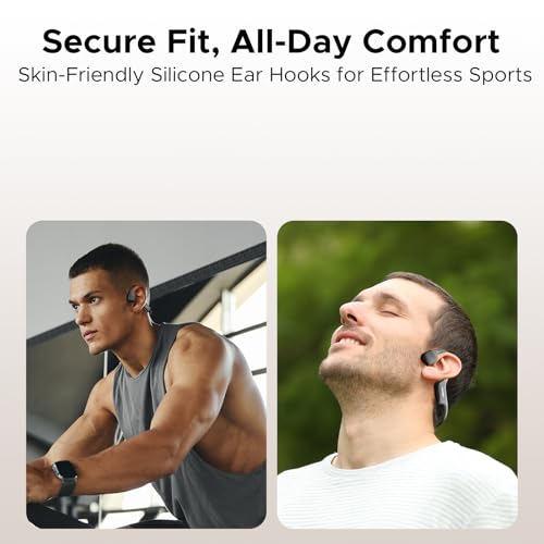 Bone Air Swim Bone Conduction Headphones Open Ear Wireless Waterproof Headphones 64GB IP68 Dual Conduction Headphones 8H Playtime Open Ear Sports Headphones for Cycling Swiming - DGray - color: DGray