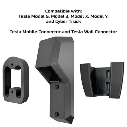 Chargeifier Tesla Charging Cable Organizer with Latch use w/Model S Model 3 Model X Model Y w/Mobile Connector Bracket-Automotive Accessories (Charger Holder)