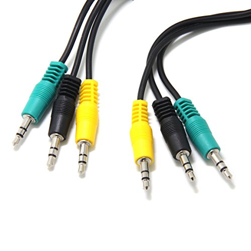 Ancable Replacement Audio Cable for 5.1 Channel, Logitech Computer Speakers 3.5mm 1/8 TRS Plug Male to Male 6ft Compatible with logitech z-5500, z-5450, z-5400, z-5300, z-906, z-680, x540