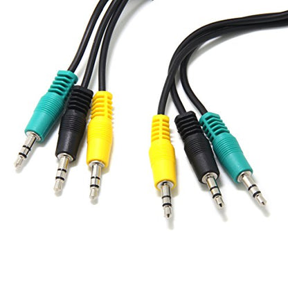 Ancable Replacement Audio Cable for 5.1 Channel, Logitech Computer Speakers 3.5mm 1/8 TRS Plug Male to Male 6ft Compatible with logitech z-5500, z-5450, z-5400, z-5300, z-906, z-680, x540