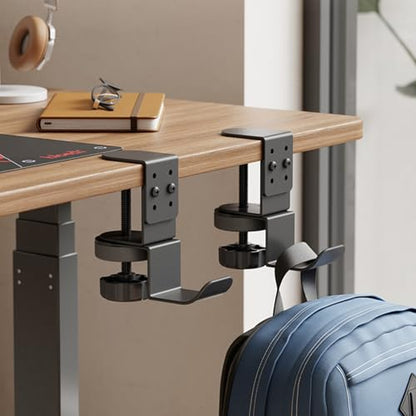 Under Desk Clamp On Rotatable Headphone Holder Rotatable Headphone Stand for Backpacks Hat Not Required Drilling