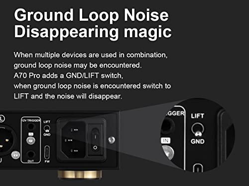 Topping A70 Pro Fully Balanced Headphone Amplifier 17000mW*2 Relay Volume Control Pre Amp with Remote Control(Silver) - color: Silver