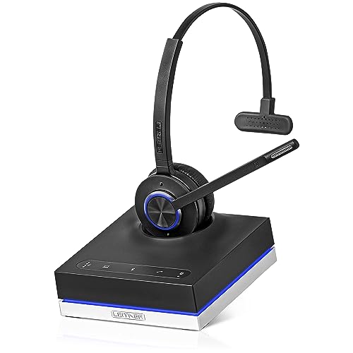 Leitner LH670 3-in-1 Wireless Office Headset with Mic – Wireless DECT Headset for Office Phone, Computer and Cell Phone – 5 Year Warranty – Single-Ear | Single-ear, over-the-head, DECT-not Bluetooth, office phone, computer, cell, Cisco, Yealink, Polycom,