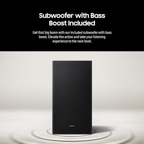 Samsung HW-B750D/ZA 5.1 ch Soundbar w/ Dolby Audio, Surround Sound expansion, Bass Boost, Adaptive Sound, DTS Virtual:X, Wireless Subwoofer, 2024 - style: HW-B750D