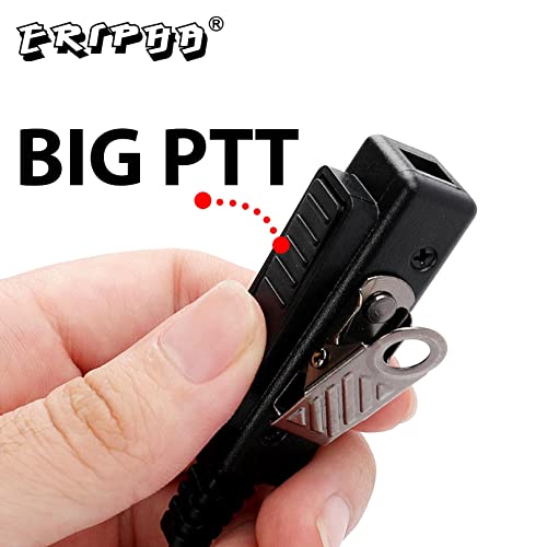 2-Pin Earpiece with PTT Mic for UV-5R/BF Series & Kenwood TK | 2-Way Radio Headset