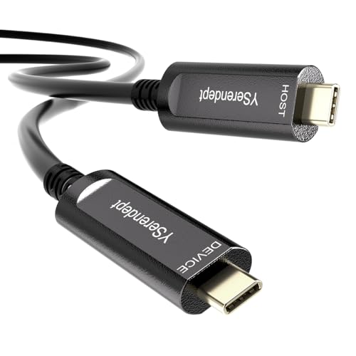 Fiber Optic USB C Cable 33ft,10Gbps High Speed Active Optical Data Transfer,Compatible with Logitech Cameras,Webcams,Hubs,HDDs,AR/VR,Projectors,Printer,Black - color: Black, size: 33ft, style: USB C to C