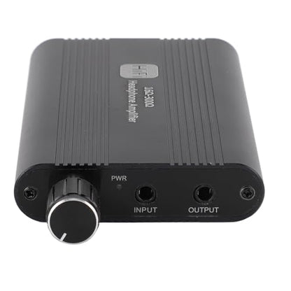 Portable Headphone Amplifier, 16-300Ω Earphone Amp with 2 Stage Gain, 3.5mm AUX in/Out, 1500mAh Battery, Volume Control, for MP3 MP4 Phone Computer
