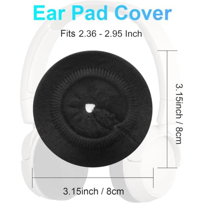 PChero Headphone Ear Pads Covers, 2 Pairs, Fit 2.36"-2.95" | Stretchable Knit Fabric, Sweat Cover, Washable Sanitary Earcup Protectors, For On-Ear Headset