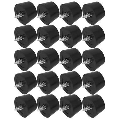 POPETPOP 20pcs Speaker Isolation Pads with Screws for Turntable and Studio Monitors, Cone Shaped PVC and Metal Anti-Vibration Nonslip Support Feet for Professional Audio Amplifier