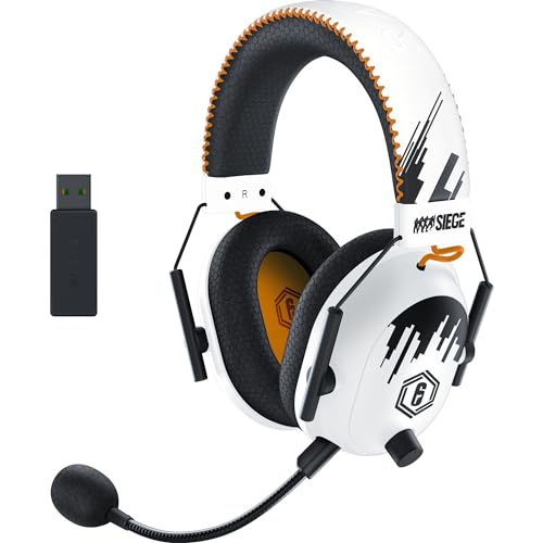 Razer BlackShark V2 Pro Wireless Gaming Headset: THX 7.1 Spatial Surround Sound - 50mm Drivers - Detachable Mic - for PC, PS5, PS4, Switch - Six Siege Special Edition - color: Six Siege