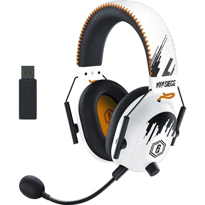 Razer BlackShark V2 Pro Wireless Gaming Headset: THX 7.1 Spatial Surround Sound - 50mm Drivers - Detachable Mic - for PC, PS5, PS4, Switch - Six Siege Special Edition - color: Six Siege