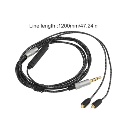 3.5mm Audio Cable with Mic Volume Control Compatible with Shure SE215/SE425/SE535/SE846/UE900 Compatible with MMCX Most Socket Headphones