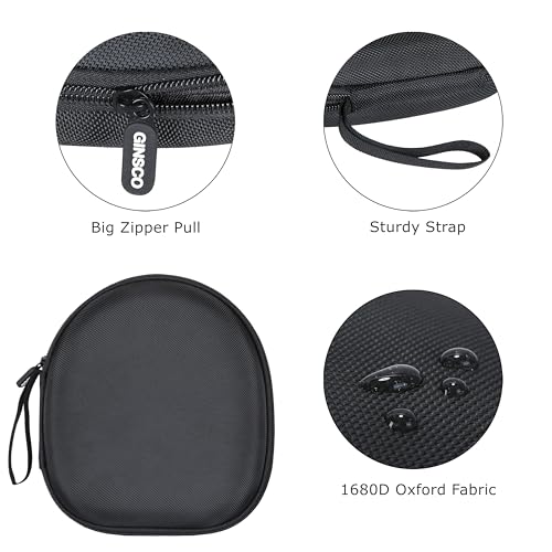 Ginsco New Case Compatible with Sony WH-CH 720N/710N Noise Canceling Wireless Headphones, with JBL Tune 770NC 720BT SoundCore Q20 BERIBES/KVIDIO/Picun Hard Shell Travel Carrying Headset Case (Black) - color: Black