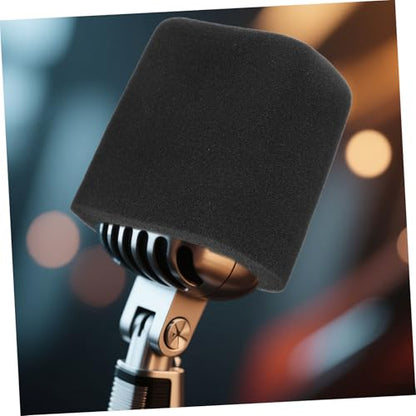 3pcs Mic Isolation Shield Microphone Windscreen Foam Sound Isolation Cover Sponge Sleeve for Square Condenser Mics Fit