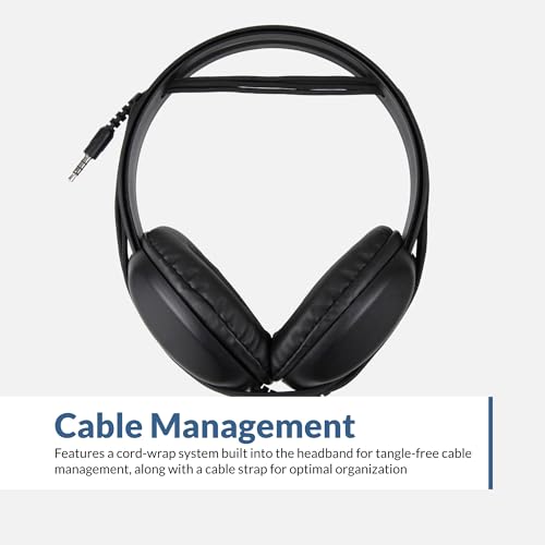 Cyber Acoustics Lightweight 3.5mm Headphones - Great for use with Cell Phones, Tablets, Laptops, PCs, Macs (ACM-4004) (Pack of 2) - size: 1 Unit (Pack of 2)