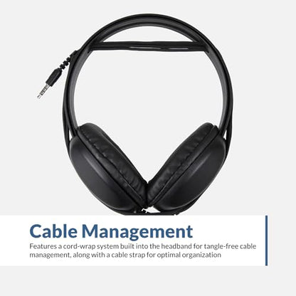 Cyber Acoustics Lightweight 3.5mm Headphones - Great for use with Cell Phones, Tablets, Laptops, PCs, Macs (ACM-4004) (Pack of 2) - size: 1 Unit (Pack of 2)