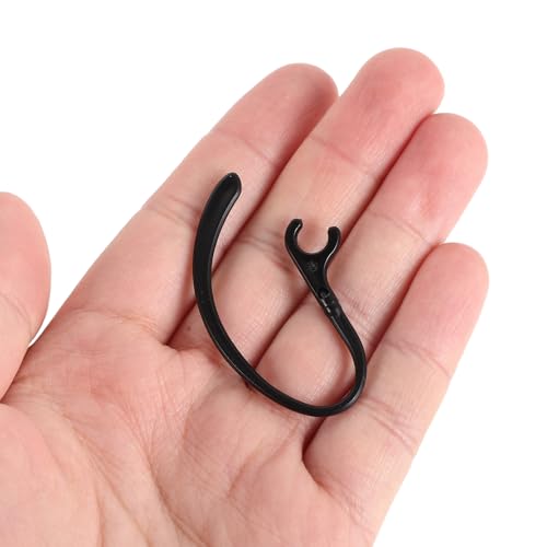 10pcs Wireless Earphone Ear Hooks - 360° Rotatable Silicone Earbud Earloops - Anti-Slip Sports Earbud Holder Clamps - Earpeice Clip Accessories for Secure Fit Black - color: Black