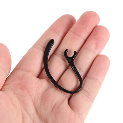 10pcs Wireless Earphone Ear Hooks - 360° Rotatable Silicone Earbud Earloops - Anti-Slip Sports Earbud Holder Clamps - Earpeice Clip Accessories for Secure Fit Black - color: Black