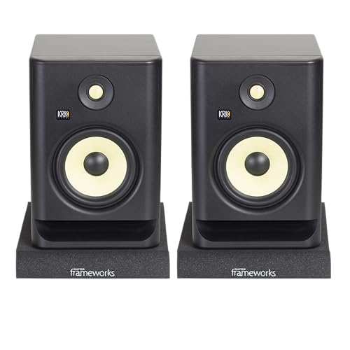 Gator Frameworks Pair of (2) Acoustic Foam Isolation Pads for Studio Monitors, Fits 6.5" Speakers (GFW-ISOPAD-MD) - size: Medium