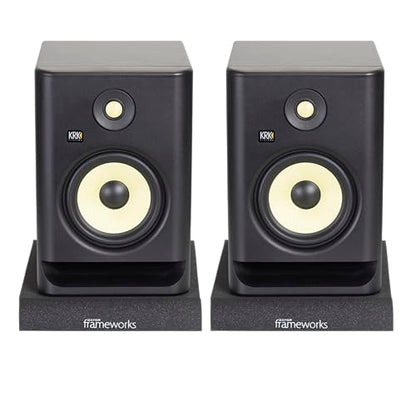 Gator Frameworks Pair of (2) Acoustic Foam Isolation Pads for Studio Monitors, Fits 6.5" Speakers (GFW-ISOPAD-MD) - size: Medium
